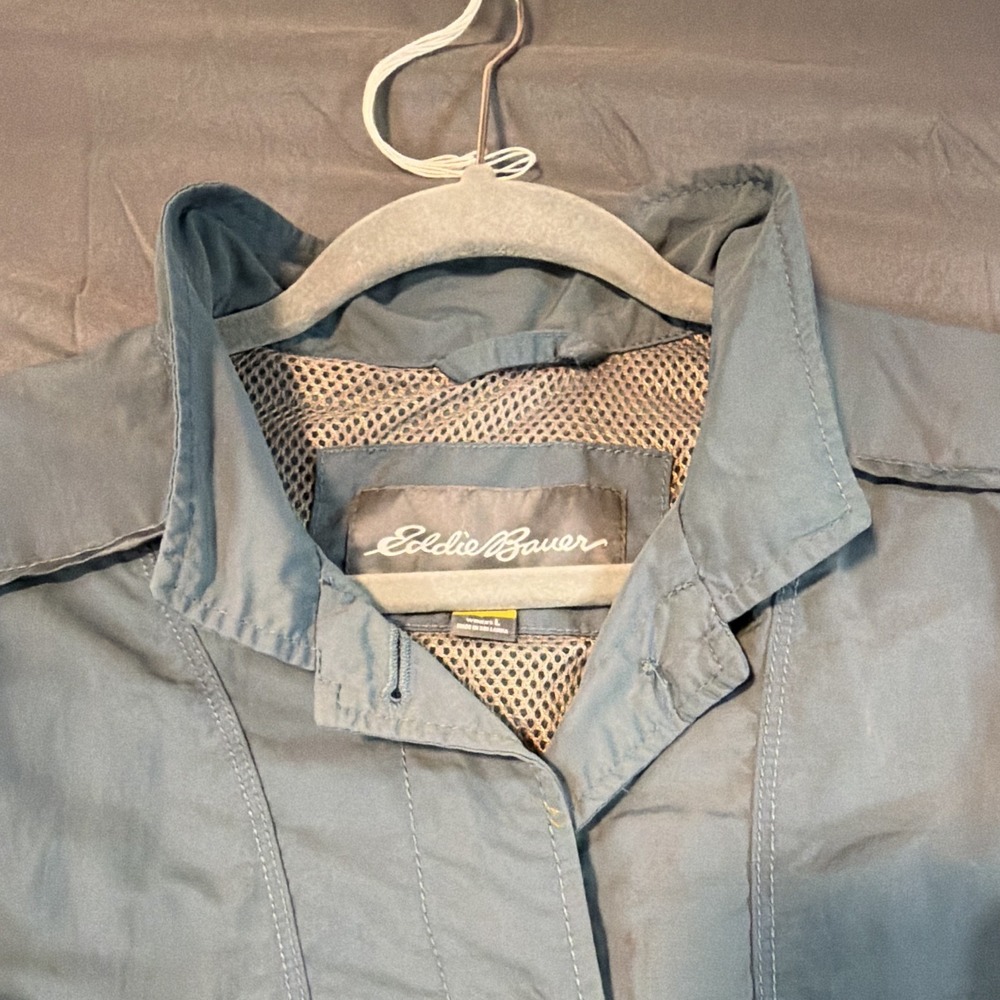 Eddie Bauer Travex Women's L Blue Lightweight Breathable Jacket Windbreaker - Picture 3 of 16